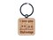 I Love You OWLways Always Owl Couple Anniversary Engraved Wood Square Keychain Tag Charm